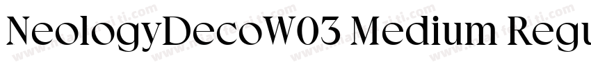 NeologyDecoW03 Medium Regular字体转换